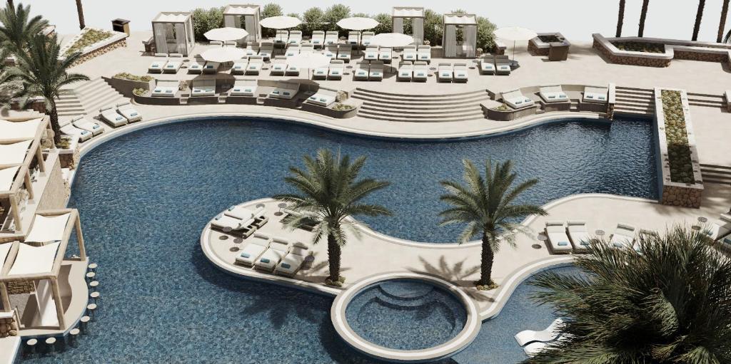 Hotel The First Collection Dubai Business Bay Esterno foto 3D rendering of the pool